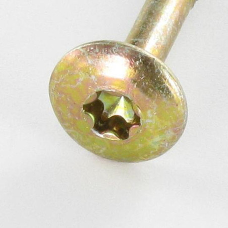 PARAFUSO dobradiça 6X60 roscado sobre 43 TORX T30 diâmetro da cabeça 14 Dicromato