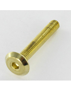 Parafuso de metais liso chave de 4 M6X60 Aço latonado