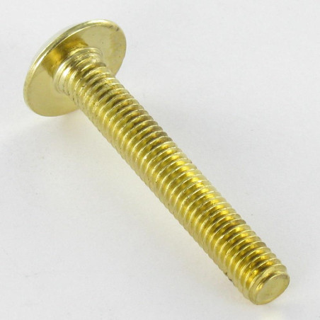 Parafuso de metais liso chave de 4 M6X60 Aço latonado
