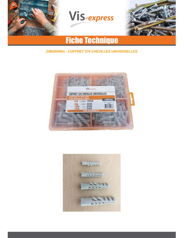 Sortido 325 Bucha UNIVERSAL - Parafuso Express