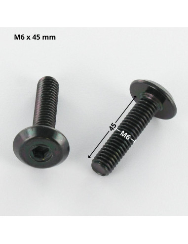 Parafuso de metais liso chave de 4 M6X45 Aço zinco preto