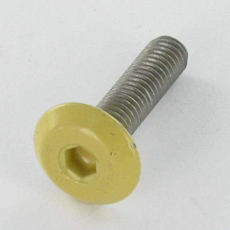 Parafuso de metais liso chave de 4 M6X25 Aço zinco branco cabeça RAL1002