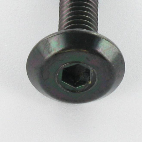Parafuso de metais liso chave de 4 M6X60 Aço zinco preto