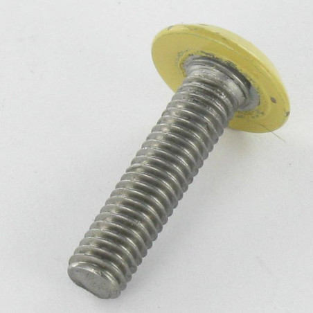Parafuso de metais liso chave de 4 M6X25 Aço zinco branco cabeça RAL1002