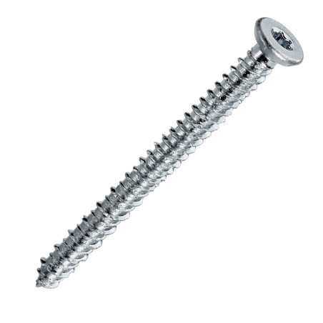 Parafuso Betão cabeça fresada reduzida 7,5 x 52 TORX T30 Aço zinco branco