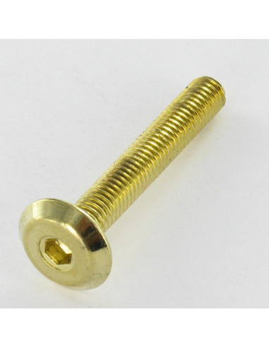 Parafuso de metais liso chave de 4 M6X80 Aço latonado