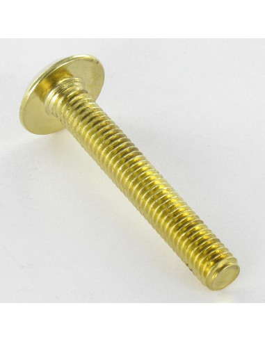 Parafuso de metais liso chave de 4 M6X80 Aço latonado