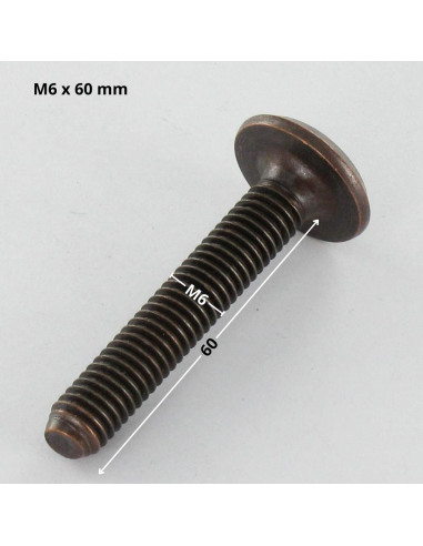 Parafuso de metais liso chave de 4 M6X60 aço bronze