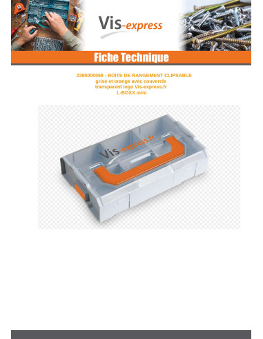 CASO ARMAZENAR CLIPSABLE L-BOXX MINI - Parafuso Express