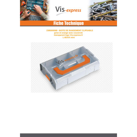 CASO ARMAZENAR CLIPSABLE L-BOXX MINI - Parafuso Express