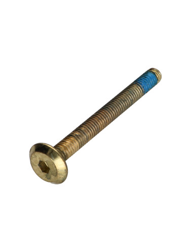 Parafuso de metais liso chave de 4 M6X60 Freio roscado Aço latonado