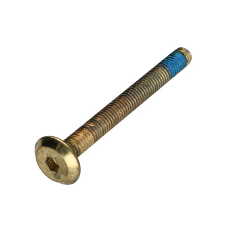 Parafuso de metais liso chave de 4 M6X60 Freio roscado Aço latonado