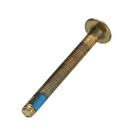 Parafuso de metais liso chave de 4 M6X60 Freio roscado Aço latonado