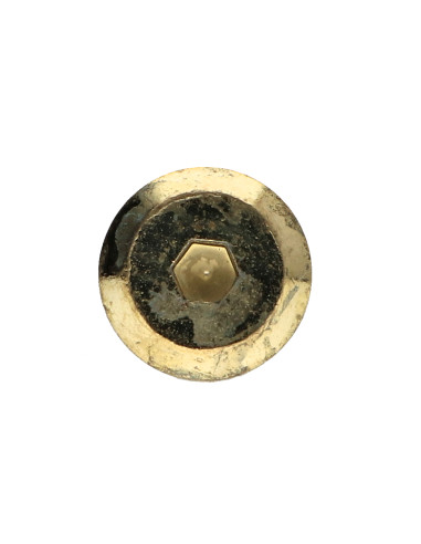 Parafuso de metais liso chave de 4 M6X60 Freio roscado Aço latonado