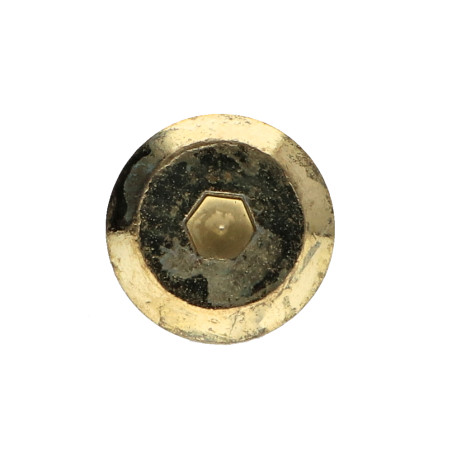 Parafuso de metais liso chave de 4 M6X60 Freio roscado Aço latonado