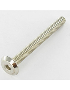 Parafuso de metais liso chave de 4 M6X60 Aço niquelado
