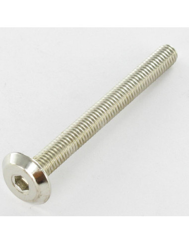 Parafuso de metais liso chave de 4 M6X60 Aço niquelado