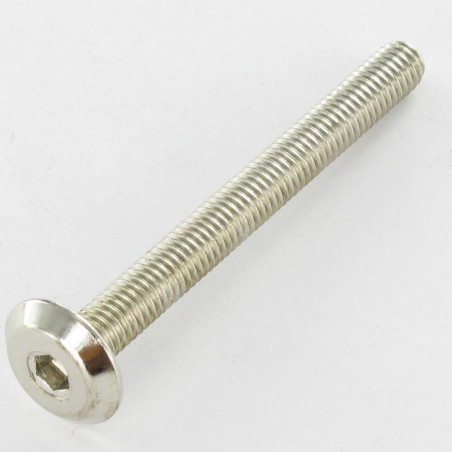 Parafuso de metais liso chave de 4 M6X60 Aço niquelado