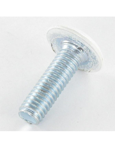 Parafuso de metais liso chave de 4 M6X25 Aço zinco branco cabeça RAL9010 branco puro