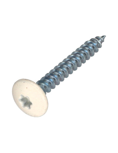 PARAFUSO dobradiça 4,5X35 rosca total TORX T20 Aço zinco branco RAL9010 branco puro
