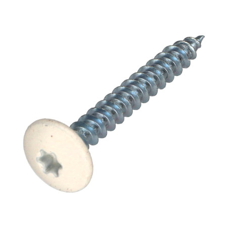 PARAFUSO dobradiça 4,5X35 rosca total TORX T20 Aço zinco branco RAL9010 branco puro