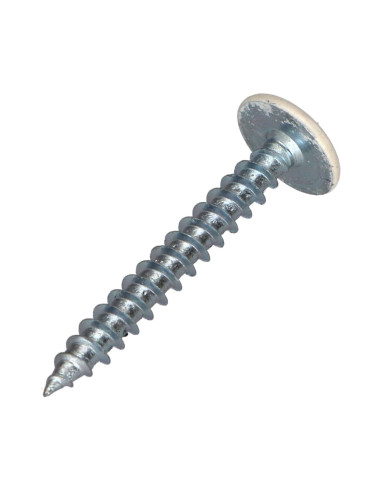 PARAFUSO dobradiça 4,5X35 rosca total TORX T20 Aço zinco branco RAL9010 branco puro