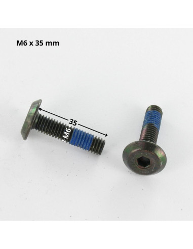Parafuso de metais liso chave de 4 M6X35 Freio roscado Fixador de roscas à base de nylon Aço zinco preto