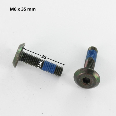 Parafuso de metais liso chave de 4 M6X35 Freio roscado Fixador de roscas à base de nylon Aço zinco preto