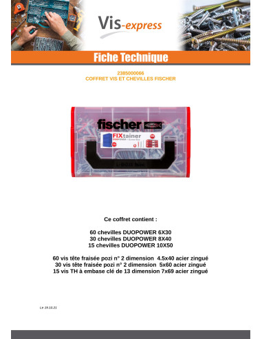Sortido PARAFUSO e Bucha Fischer FIXADOR - Parafuso Express