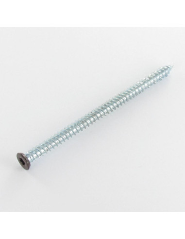 Parafuso Betão cabeça fresada VERMELHO 7,5 x 120 TORX T30 Aço zinco branco RAL8017 castanho chocolate