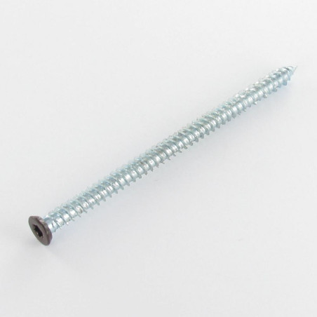 Parafuso Betão cabeça fresada VERMELHO 7,5 x 120 TORX T30 Aço zinco branco RAL8017 castanho chocolate
