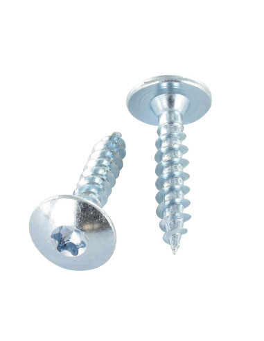 PARAFUSO dobradiça 4,5X50 rosca total TORX T20 Aço zinco branco LAQ RAL1019