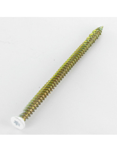 Parafuso Betão cabeça fresada VERMELHO 7,5 x 120 TORX T30 Dicromato RAL9016 branco de sinalização
