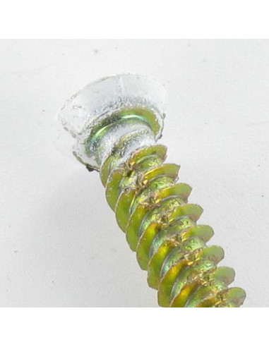 Parafuso Betão cabeça fresada VERMELHO 7,5 x 120 TORX T30 Dicromato RAL9016 branco de sinalização