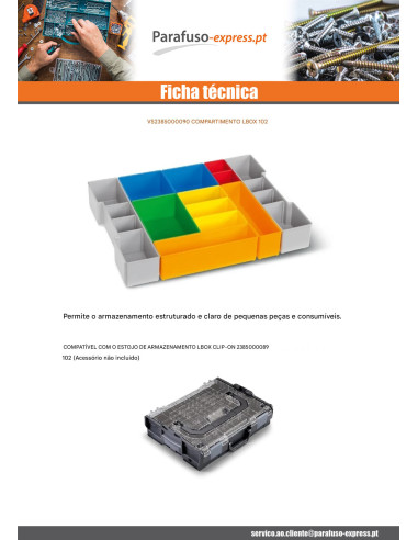 COMPARTIMENTO LBOX 102 - Parafuso Express