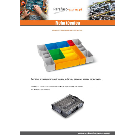 COMPARTIMENTO LBOX 102 - Parafuso Express