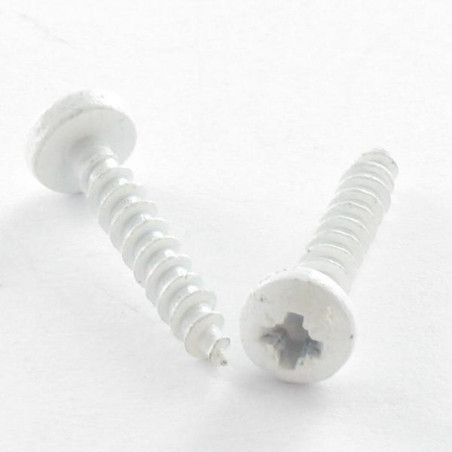 Parafuso de madeira aglomerado Aço inoxidável A2 cabeça redonda Pozi 3X20 microparafusos RAL9016 branco de