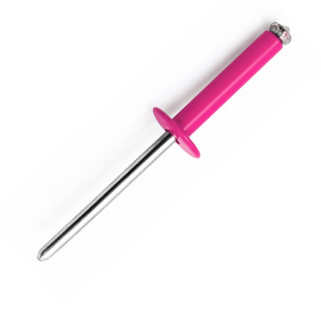 Rebite descascado GOSTAR Alumínio Pino de aço Cabeça redonda padrão 4X16 RAL4010 rosa magenta