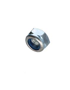 Porca autoblocante M10 Aço zinco branco corrosão 2
