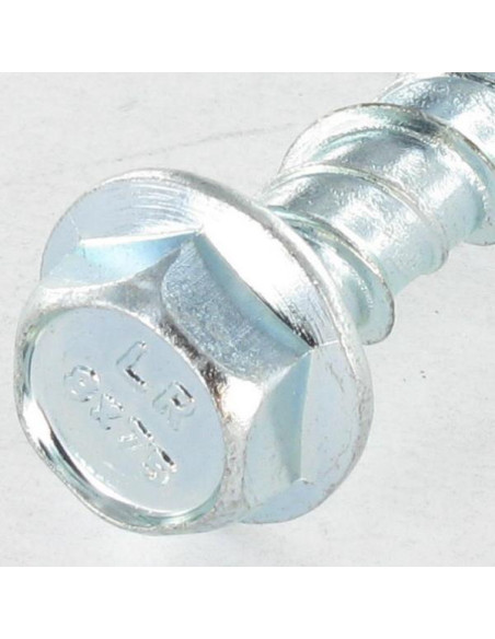 Parafuso de betão cabeça hexagonal flange com gola 10X130 pré-perfuração de 8X130 Aço zinco branco