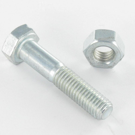 Parafuso (vendido com porca) cabeça hexagonal M12X120 Aço zinco branco