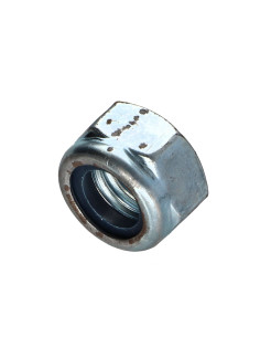 Porca autoblocante M12 Aço zinco branco corrosão 2
