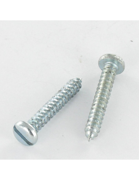 Parafuso de chapa cabeça cilíndrica sulcada 5,5 x 16 Aço zinco branco