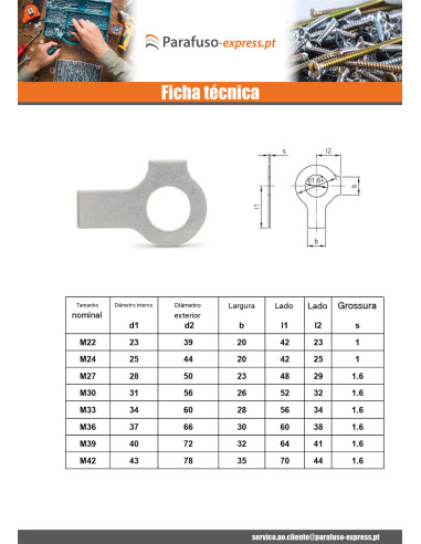 Freio D Porca Curva de diâmetro M4 Aço inoxidável A2