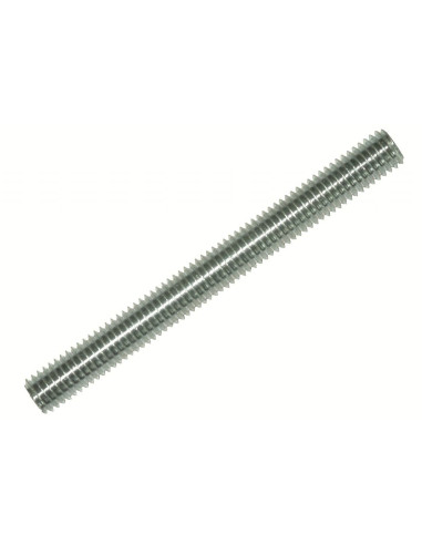 Perno roscado M12 comprimento 1 metro Classe 4.8 Aço zinco branco