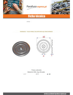FOLHETO SINAL ISOLANTE 8X70 Aço zinco branco - Parafuso Express 2