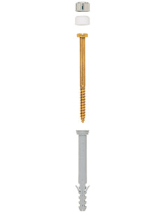 KIT Fixação Banheiro Parafuso Bronze 6X65 Fischer