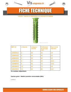 Bucha Fischer SX VERDE 6X50 - Parafuso Express 2