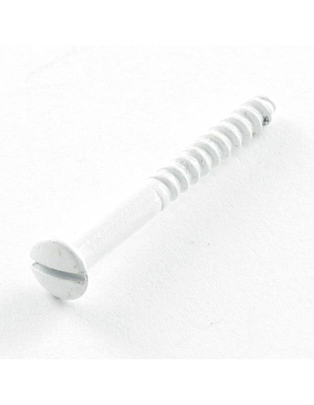 Parafuso de madeira cabeça fresada de panela sulcada 4X30 Aço zinco branco lacado a branco 9010