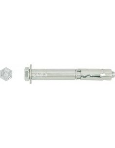 Parafuso (vendido com porca) Fixações Parafuso cabeça hexagonal SAFETYPLUS M12X150 Aço zinco branco